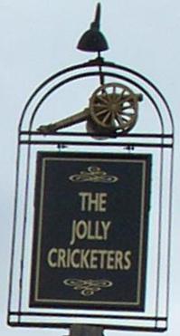 Jolly Cricketers signboard