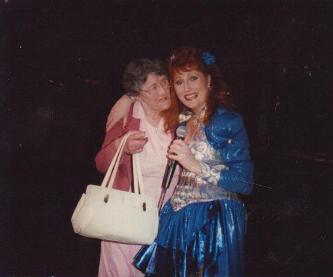 Gladys on stage with Rose-Marie.